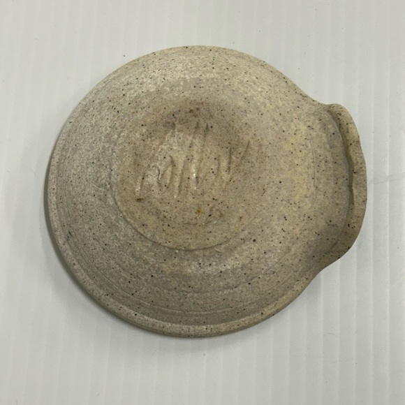 Colby Studio Pottery Spoon Rest Trinket Dish Artist Signed Set of 2 - Picture 3 of 11